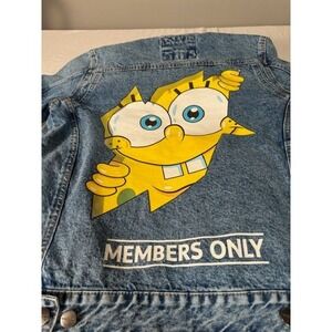 Members Only x Nickelodeon SpongeBob Denim Jacket Limited Edition Small